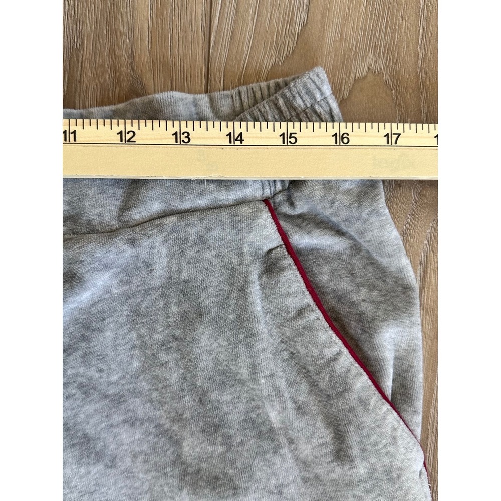 Le Tigre Mens L Velour Jogger Grey Red Piping Retro Streetwear Y2K VTG Blokecore - Picture 4 of 7